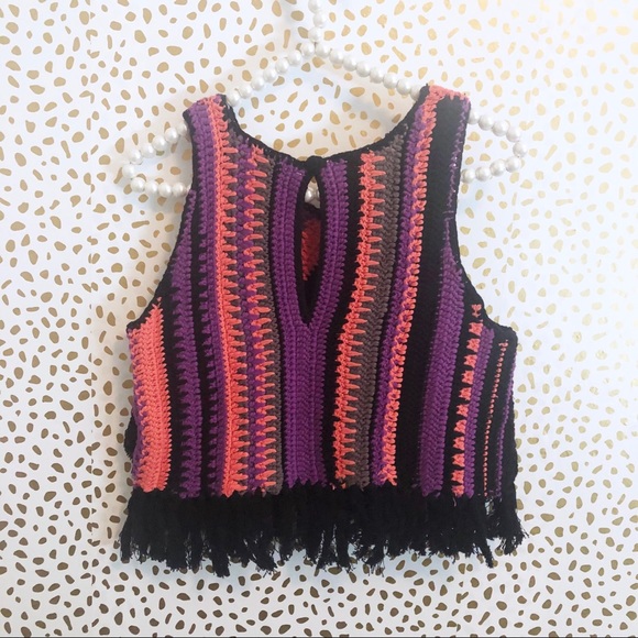 Urban Outfitters Ecote Crochet Fringe Crop Top - Picture 8 of 9